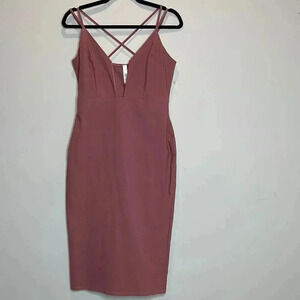 Step In Pink V Cut No Sleeve Dress